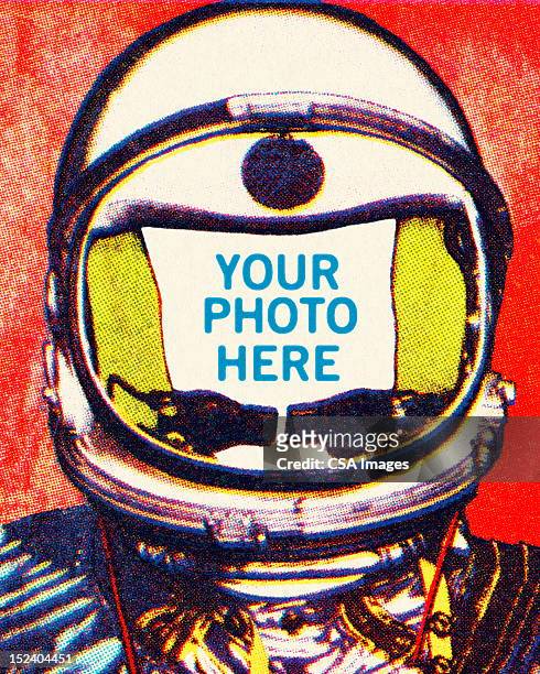 illustrazioni stock, clip art, cartoni animati e icone di tendenza di astronauta testa - space helmet