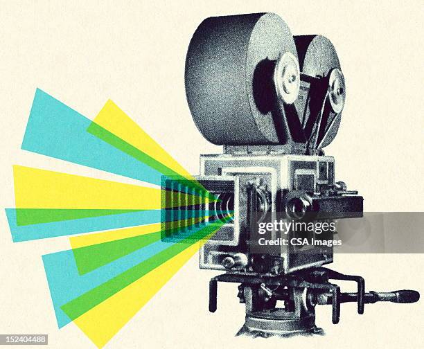stockillustraties, clipart, cartoons en iconen met movie projector - movie camera