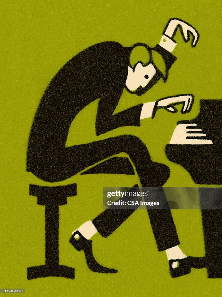 Man Playing Piano