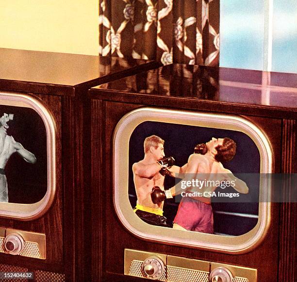 boxing match on tv - boxing ring empty stock illustrations