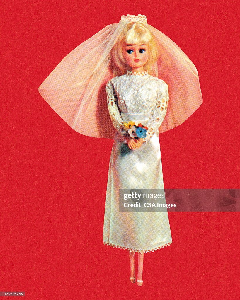 Blonde Fashion Doll Bride
