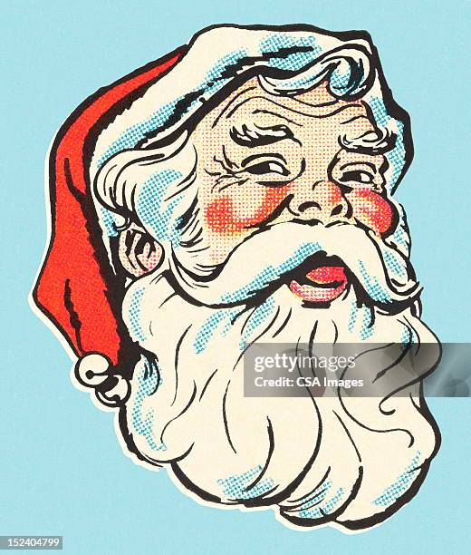 ilustraciones, imágenes clip art, dibujos animados e iconos de stock de santa noel - santa face