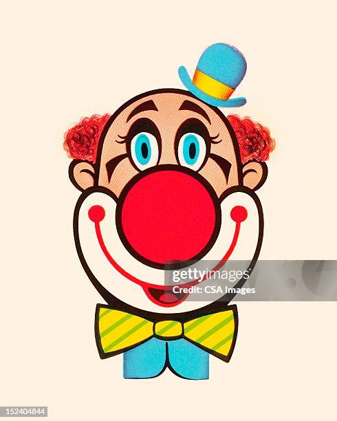 lächeln clown - happy clown faces stock-grafiken, -clipart, -cartoons und -symbole