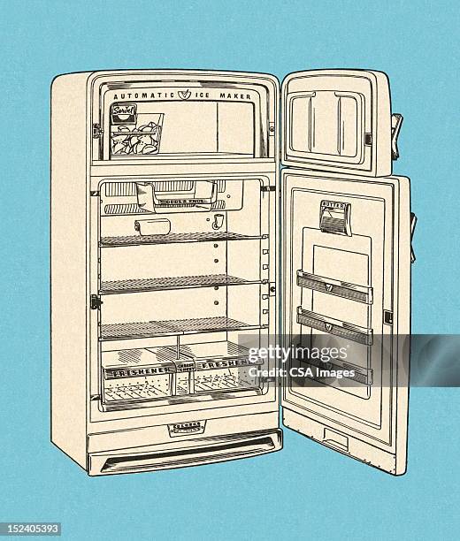 オープンの冷蔵庫 - 冷蔵庫点のイラスト素材／クリップアート素材／マンガ素材／アイコン素材