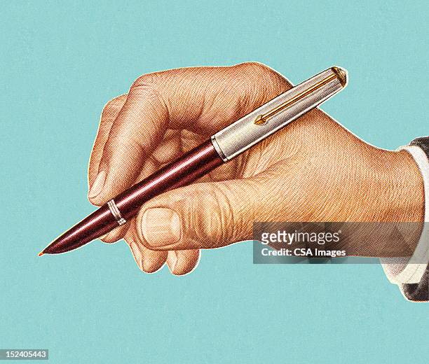 man's hand holding pen - pen 幅插畫檔、美工圖案、卡通及圖標