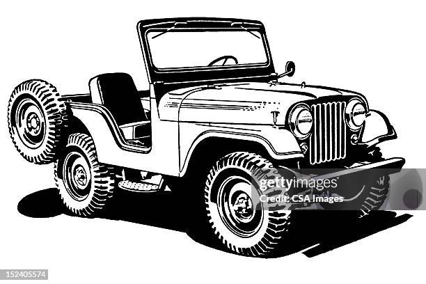 jeep - 4x4 stock illustrations