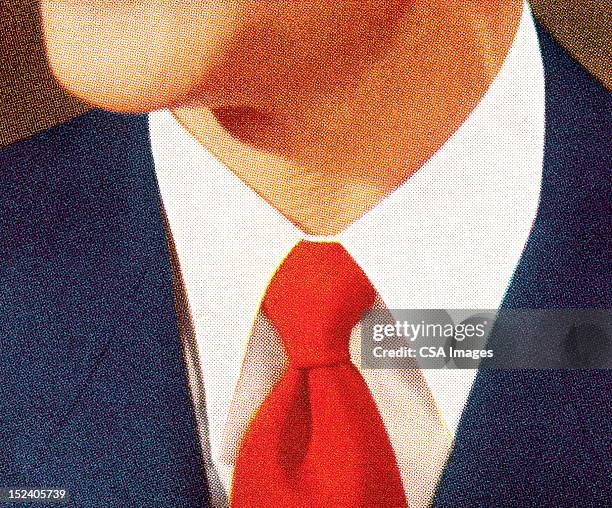stockillustraties, clipart, cartoons en iconen met view of man's neck - necktie