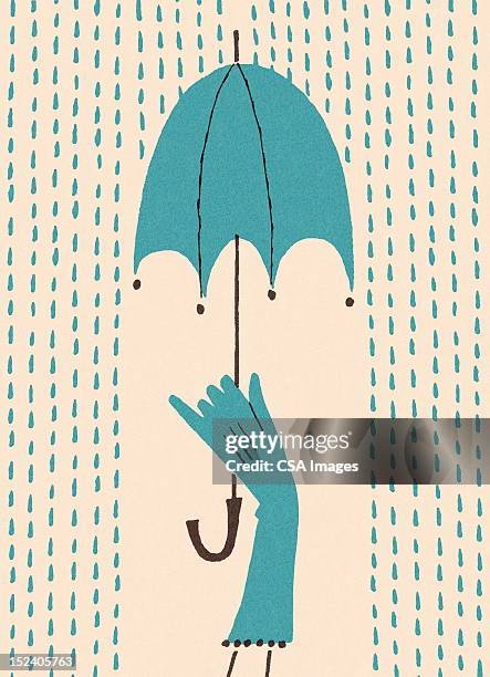 hand holding umbrella - umbrella spring stock illustrations