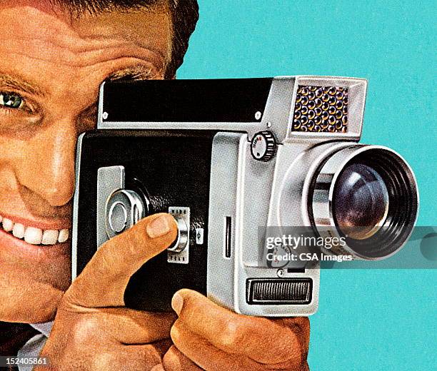 Pusle Using His Camera Man Using Video Camera High-Res Vector Graphic - Getty Images