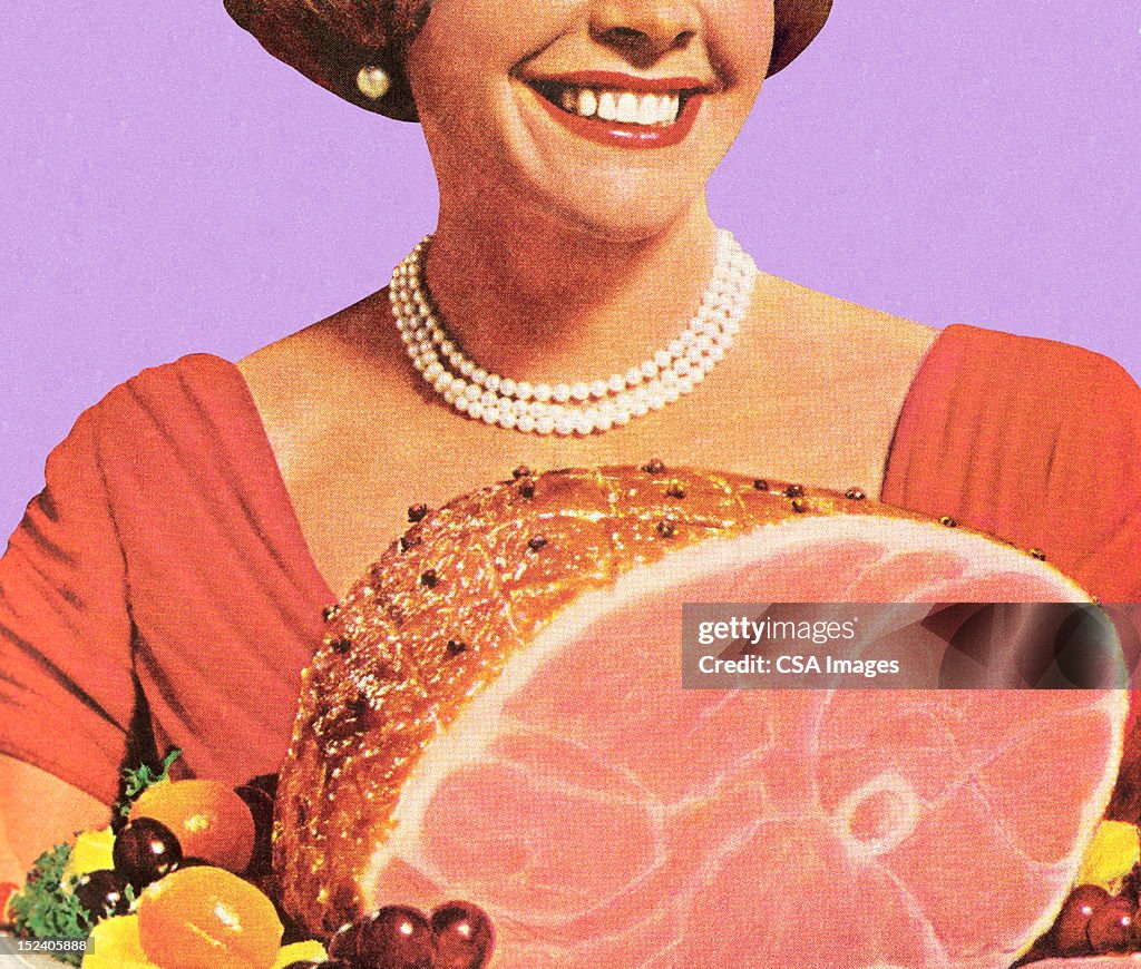 Donna con prosciutto