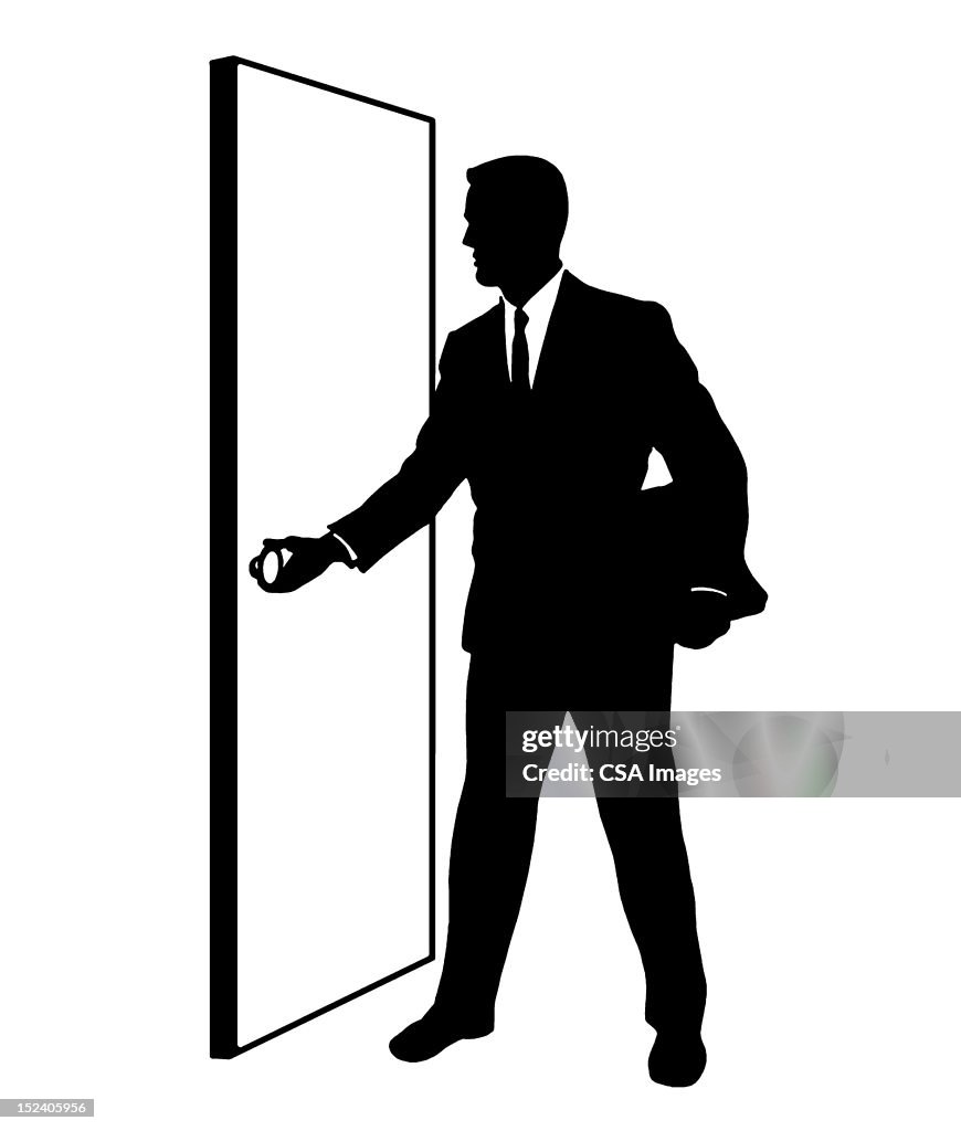 Man Opening Door