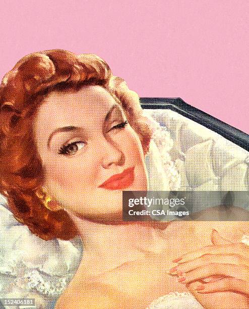 winking woman in coffin - inside coffin stock illustrations