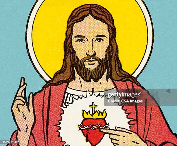 jesus christ - christian spirituality stock illustrations