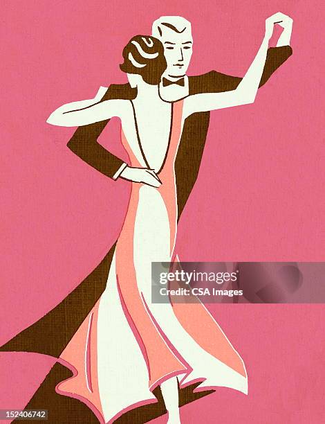 illustrations, cliparts, dessins animés et icônes de couple de danse - bal