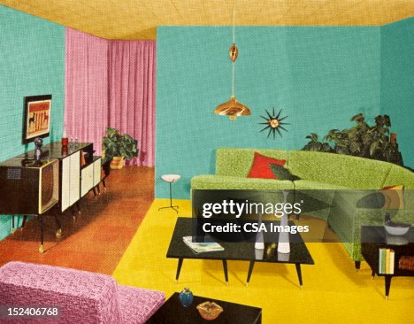 Mod Living Room High-Res Vector Graphic - Getty Images