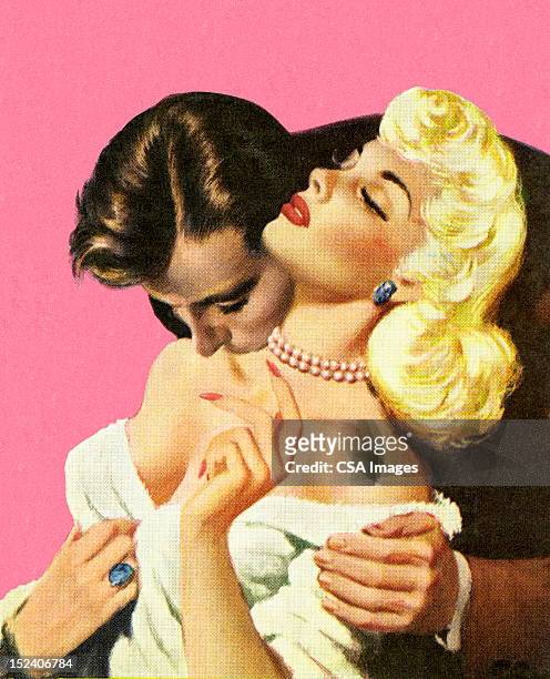 man kissing blonde woman - 性感 幅插畫��檔、美工圖案、卡通及圖標