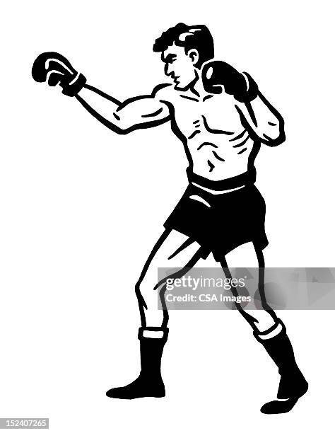 boxer - boxing ring stock illustrations
