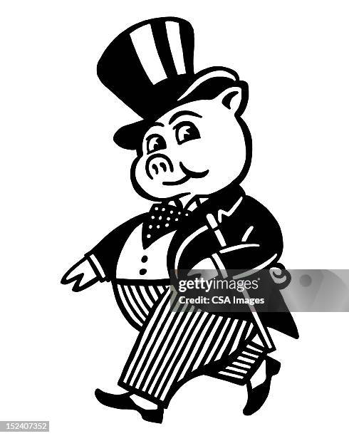 Fancy Pig In Top Hat High-Res Vector Graphic - Getty Images