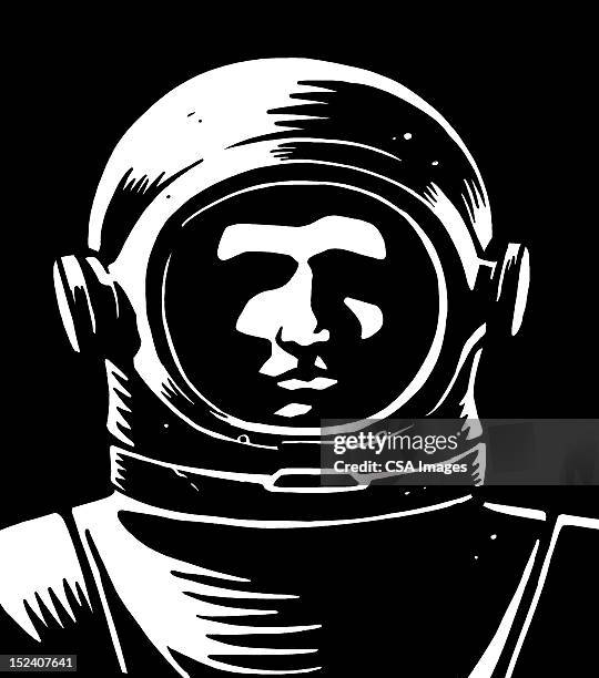astronaut - explorer portrait stock illustrations