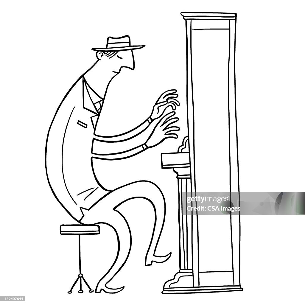 Man Playing Piano