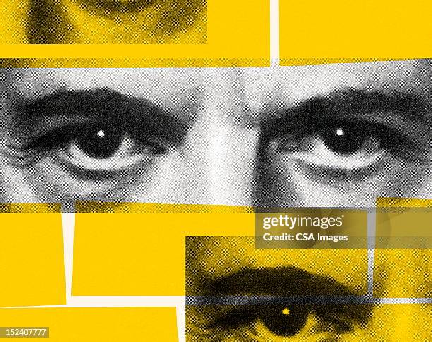 closeup of eyes - portraits of people color background stock illustrations