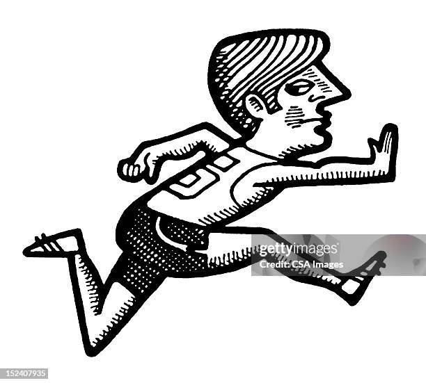 man running - track runner stock illustrations