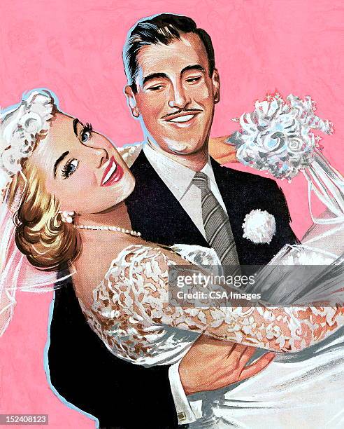 bildbanksillustrationer, clip art samt tecknat material och ikoner med groom carrying bride - bridegroom