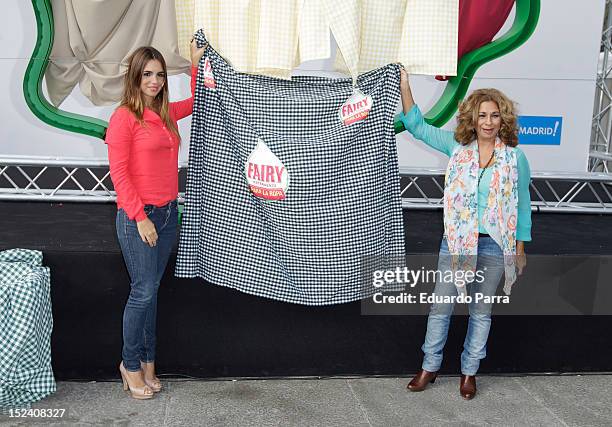 Elena Furiase and Lolita attend Fairy event photocall at Spain Circus on September 20, 2012 in Madrid, Spain.