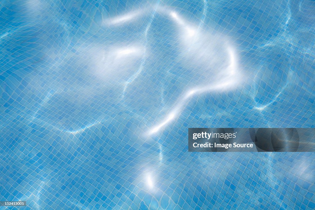 Close up of water in swimming pool