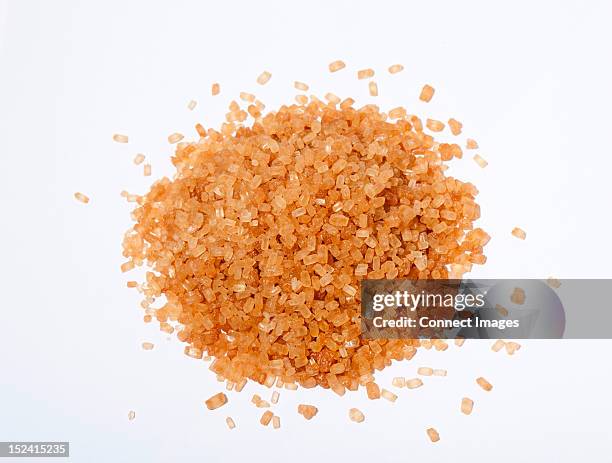 brown sugar crystals - sugar stockfoto's en -beelden