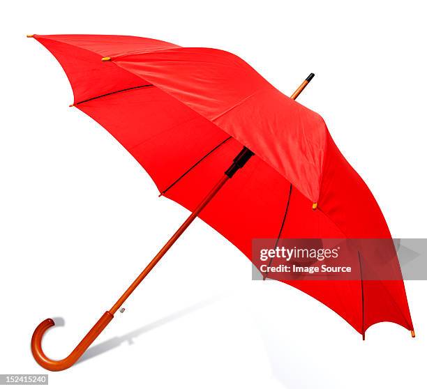 red umbrella - paraplu stockfoto's en -beelden