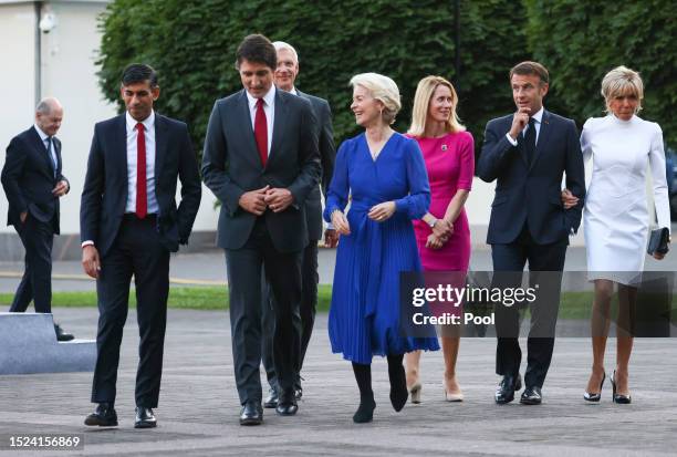 German Chancellor Olaf Scholz, Britain's Prime Minister Rishi Sunak, Canadian Prime Minister Justin Trudeau, President of the European Commission...