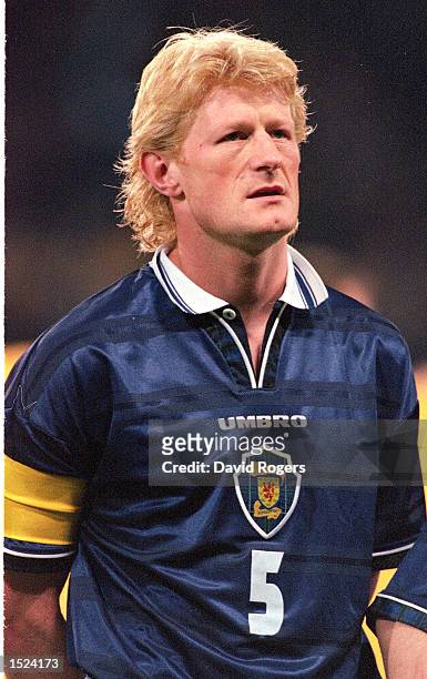 Portrait of Colin Hendry of Scotland during an International Friendly game between Scotland and France at Hampden Park in Glasgow, Scotland. The game...