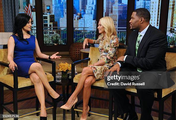 Archie Panjabi from "The Good Wife" appears on the newly-rechristened syndicated talk show, LIVE! with Kelly and Michael," distributed by Disney-Walt...