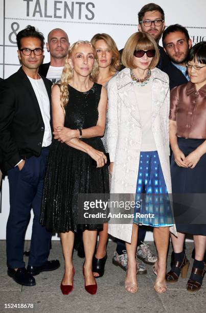 Franca Sozzani and Anna Wintour attend 'Who Is On Next' And 'Vogue Talents' event as part of Milan Womenswear Fashion Week on September 20, 2012 in...