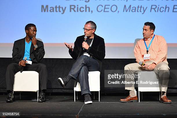 Matty Rich CEO, Matty Rich Entertainment/Games, Roland Vlaicu, Senior Director, Broadcast Video Ecosystems, Dolby Laboratories Inc. And Doug Triconi,...