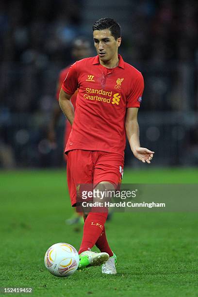 Nuri Sahin of Liverpool FC in action during the UEFA Europa League Group A match between BSC Young Boys and Liverpool FC at Stade de Suisse on...