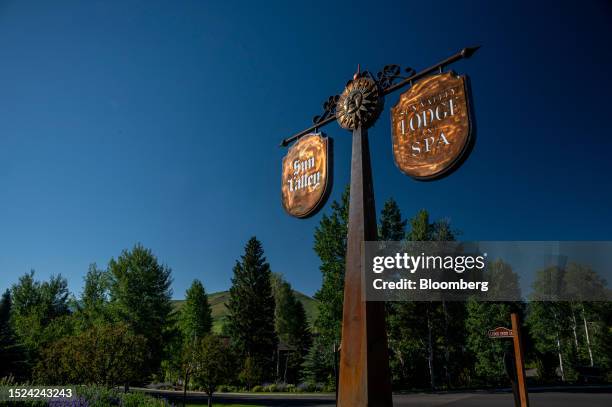 The Sun Valley Lodge ahead of the Allen & Co. Media and Technology Conference in Sun Valley, Idaho, US, on Tuesday, July 11, 2023. The summit is...