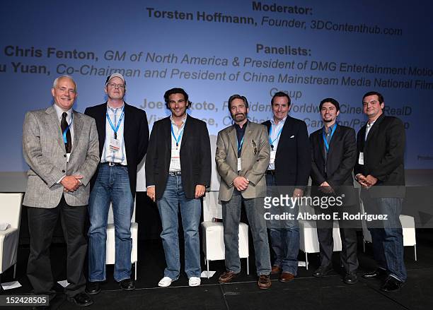 Scott Hettrick, Publisher/Editor-in-chief, HollywoodInHiDef.com, Aaron Parry, Chief Creative Officer & President, Stereo D, Paul Geffre, Senior...