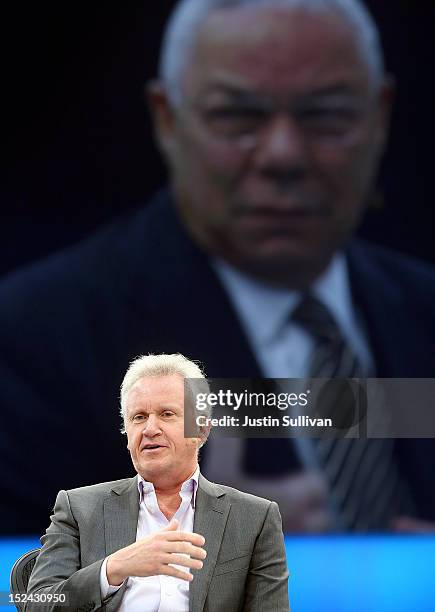 General Electric CEO Jeff Immelt speaks during a panel discussion during the Dreamforce 2012 conference at the Moscone Center on September 20, 2012...