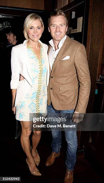 Jenni Falconer and James Midgley attend as Raffles hosts 'The Autumn Party' featuring Noisettes on September 20, 2012 in London, England.