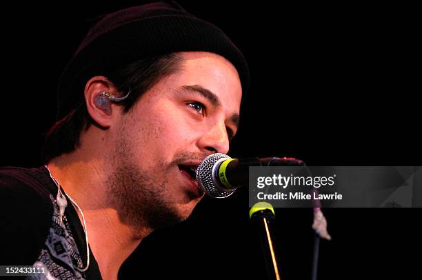 Musician Matt Vasquez of Delta Spirit performs at SummerStage at Rumsey Playfield, Central Park on September 20, 2012 in New York City.