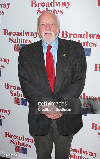 Tony Award winning director/producer Hal Prince attends the 4th Annual Broadway Salutes at the Times Square Visitor Center on September 20, 2012 in...