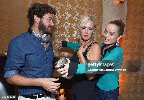 Actor/DJ Danny Masterson and actors Jennie Garth and Taryn Manning attend People StyleWatch Hollywood Denim Party at Palihouse on September 20, 2012...