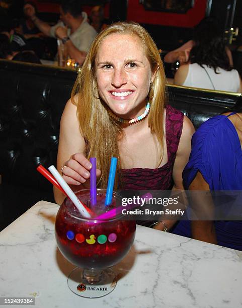 Olympic Gold Medal-Winning Women's Soccer Team Player, Rachel Buehler dines at the Sugar Factory American Brasserie at the Paris Las Vegason...