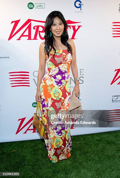 Actress Alexandra Chun arrives at the Creative Visions Foundation's TURN ON LA! event on September 20, 2012 in Santa Monica, California.