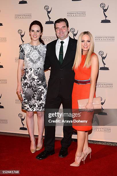 Michelle Dockery, Brendan Coyle and Joanne Froggatt arrive at The Academy Of Television Arts & Sciences Writer Nominees' 64th Primetime Emmy Awards...