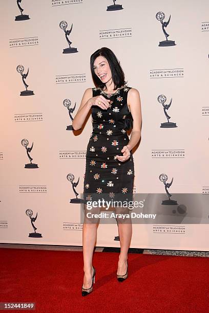 Jessica Pare arrives at The Academy Of Television Arts & Sciences Writer Nominees' 64th Primetime Emmy Awards Reception at Academy of Television Arts...