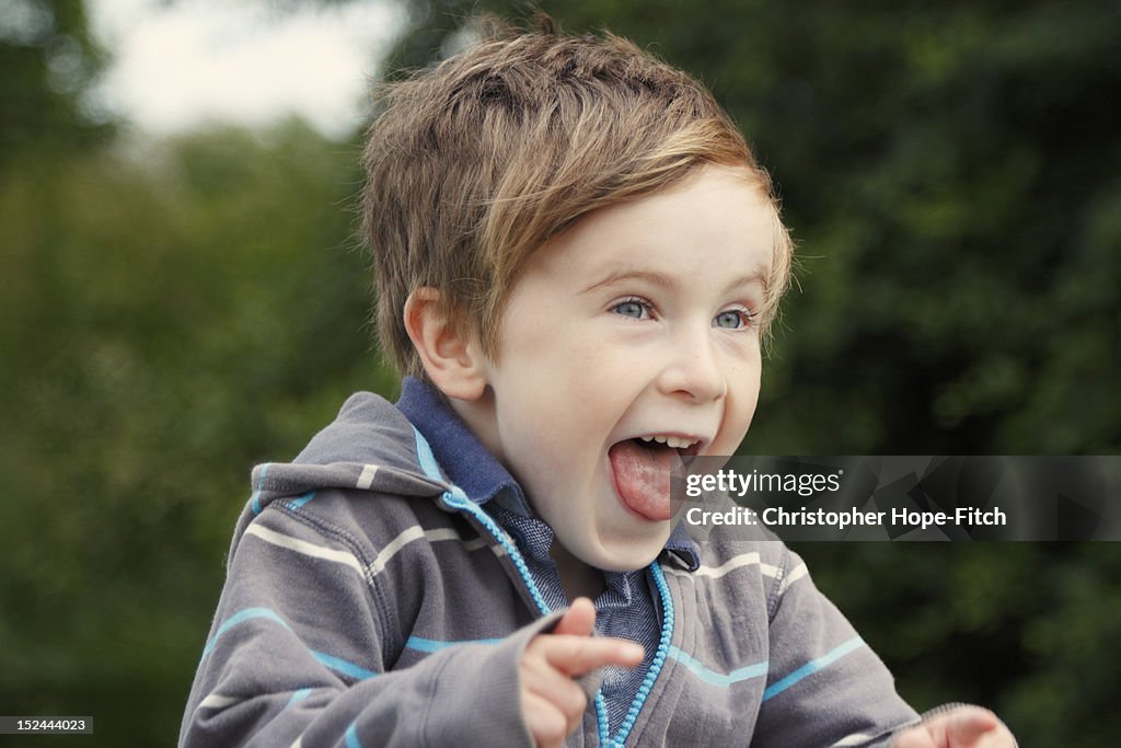 Excited boy