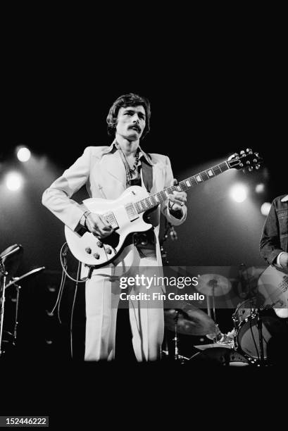 15th SEPTEMBER: Guitarist Dickey Betts from American rock and blues group The Allman Brothers Band performs live on stage in New Haven, Connecticut,...